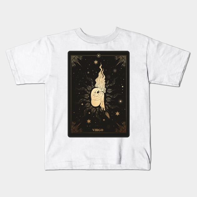 Virgo Zodiac Sign Kids T-Shirt by Noveltiko